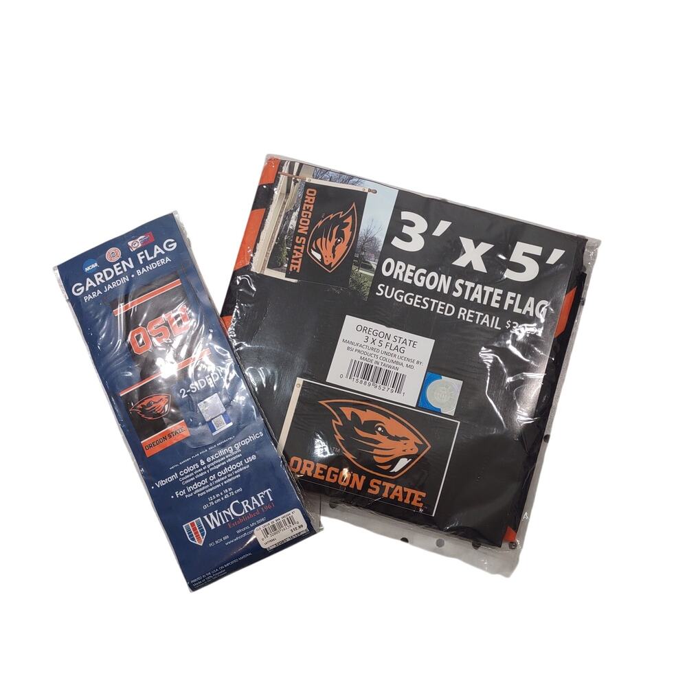 Oregon State Beavers Flags, Garden Flag and 3x5 Flag, NWT